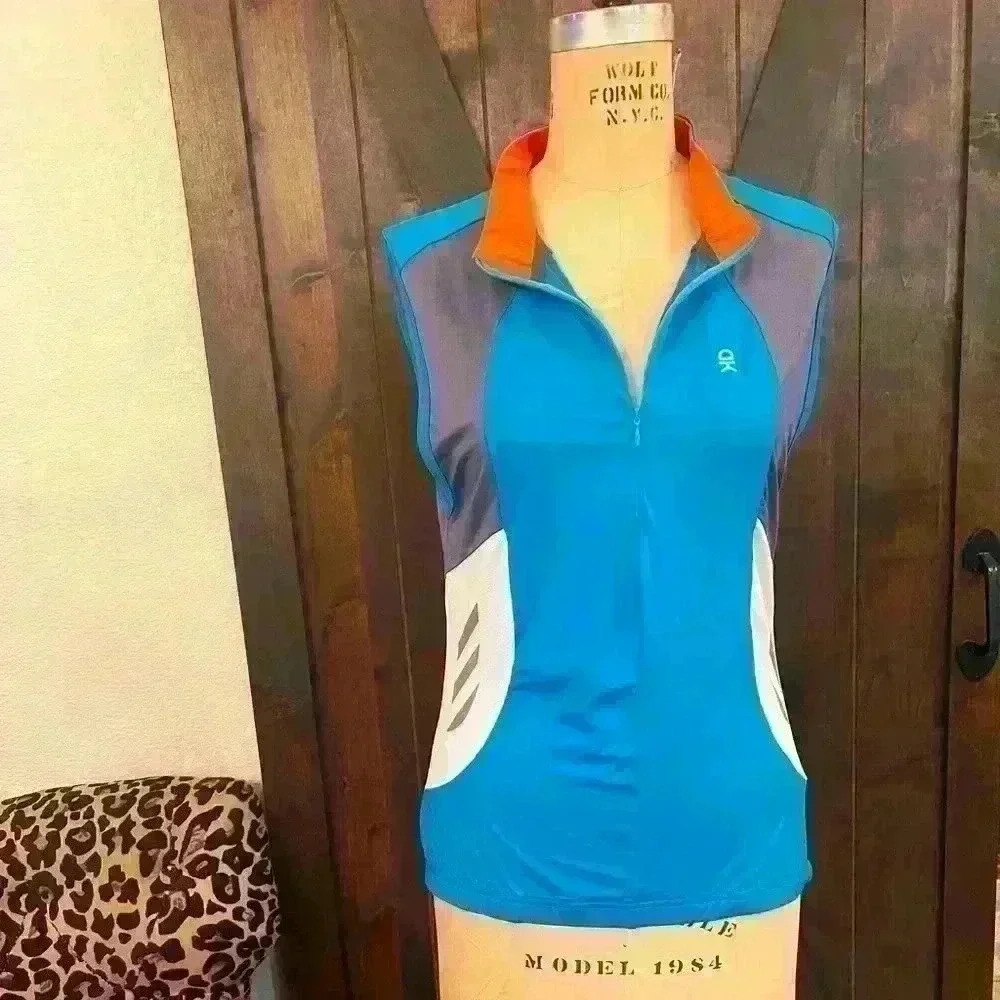Cycling Sleeveless Top, Reflective Jersey, Size M